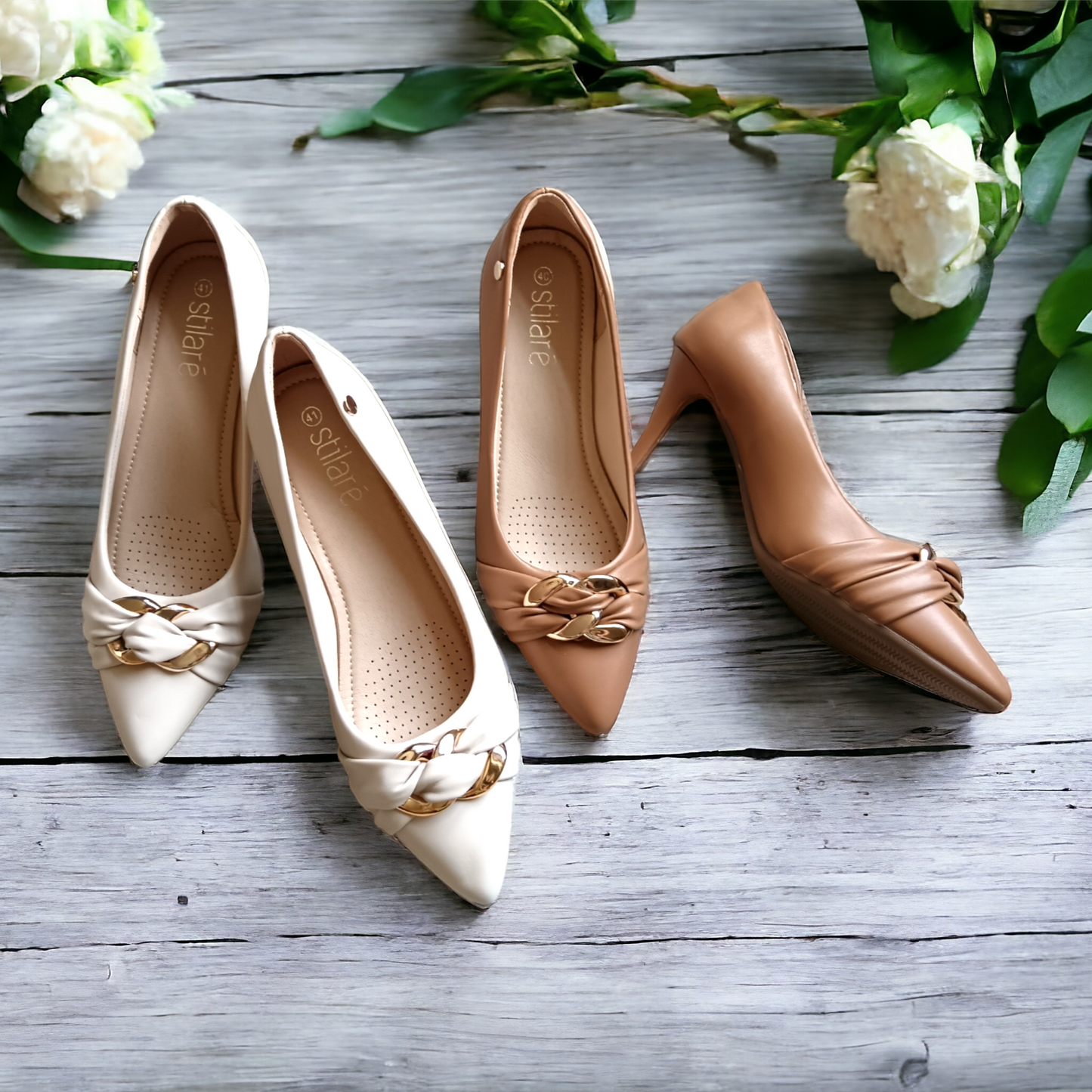 Stilaré  Maya Buckle Pump Heels