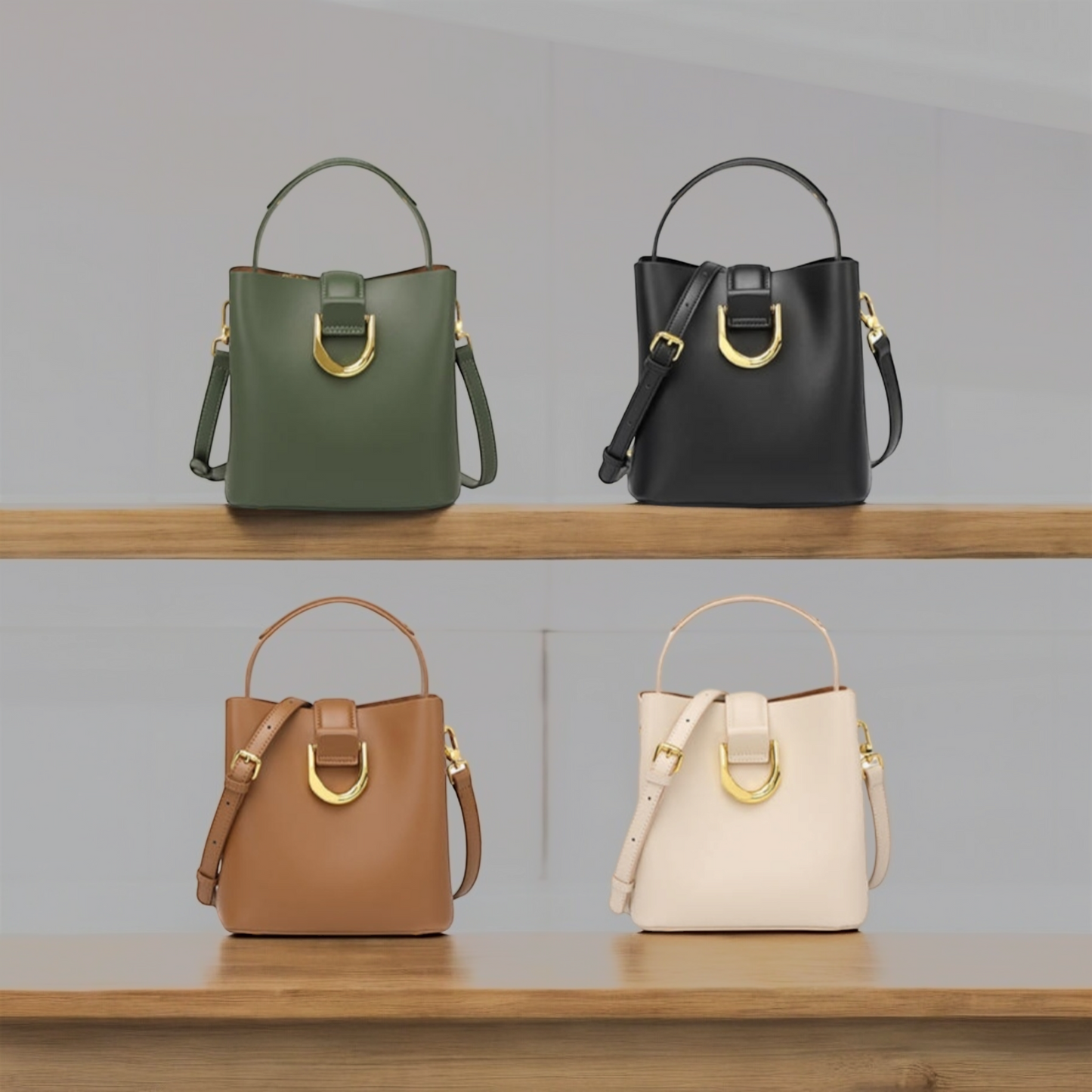 Stilaré Mimi Leather Bucket Bag