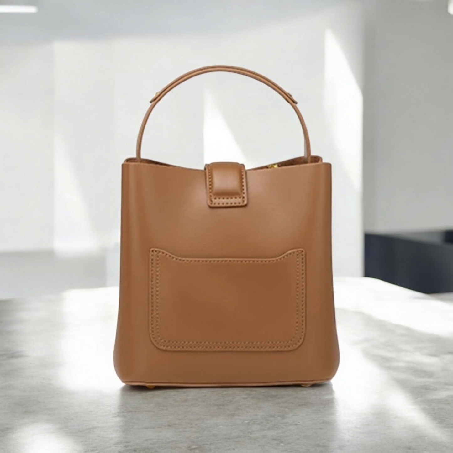 Stilaré Mimi Leather Bucket Bag
