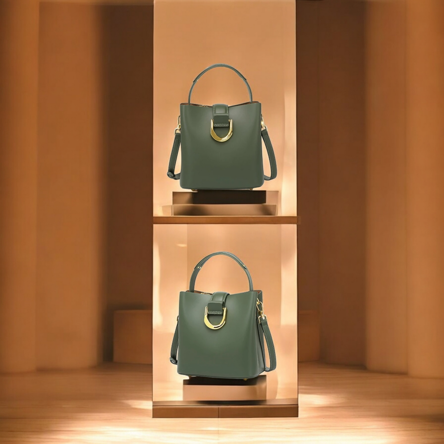 Stilaré Mimi Leather Bucket Bag
