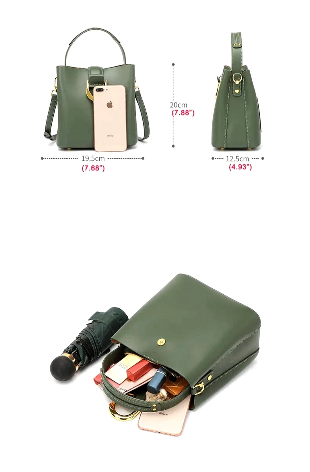 Stilaré Mimi Leather Bucket Bag