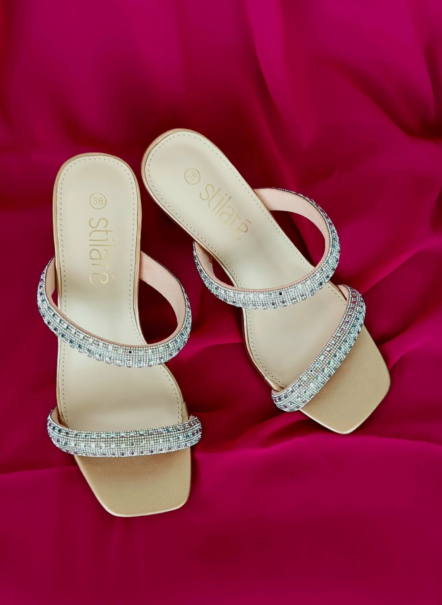 Stilaré Amore Crystal Heel Sandals - Stilaré