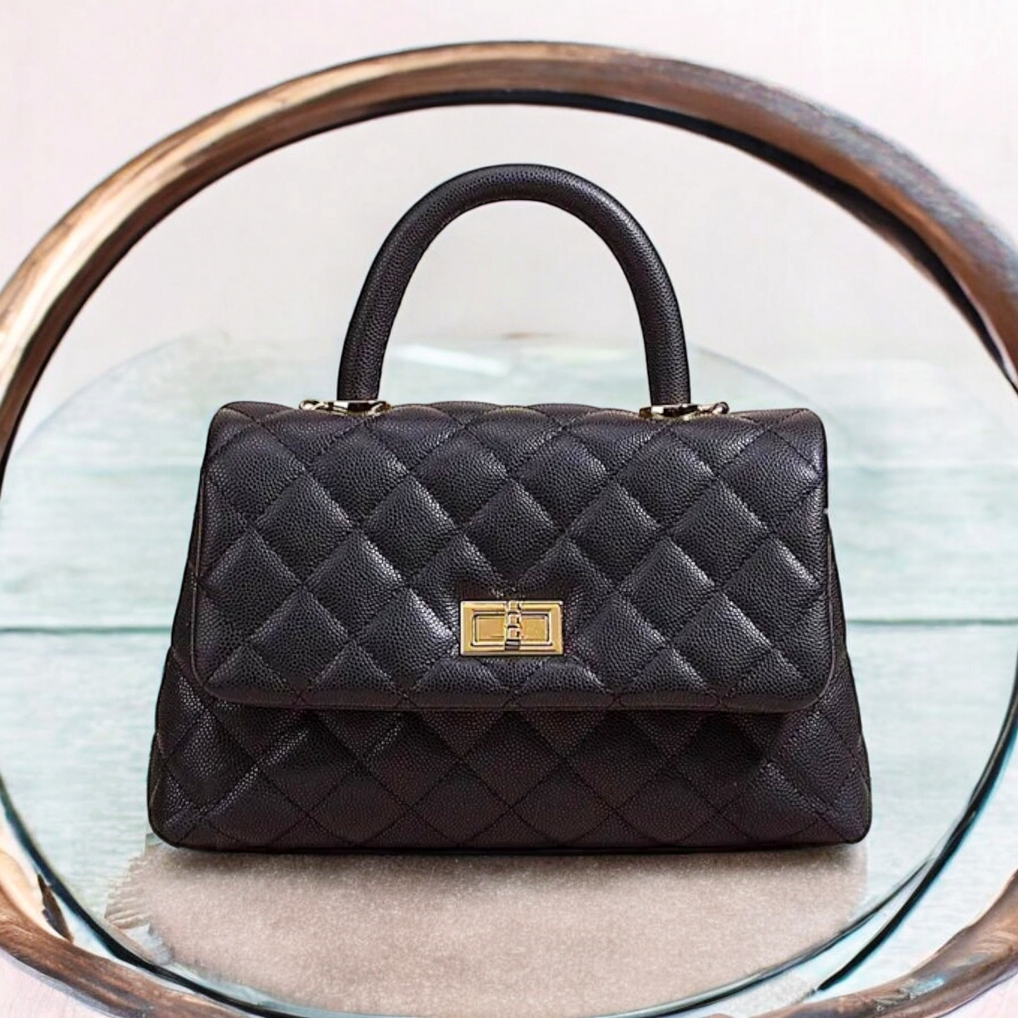 Chloe Caviar Leather Tote