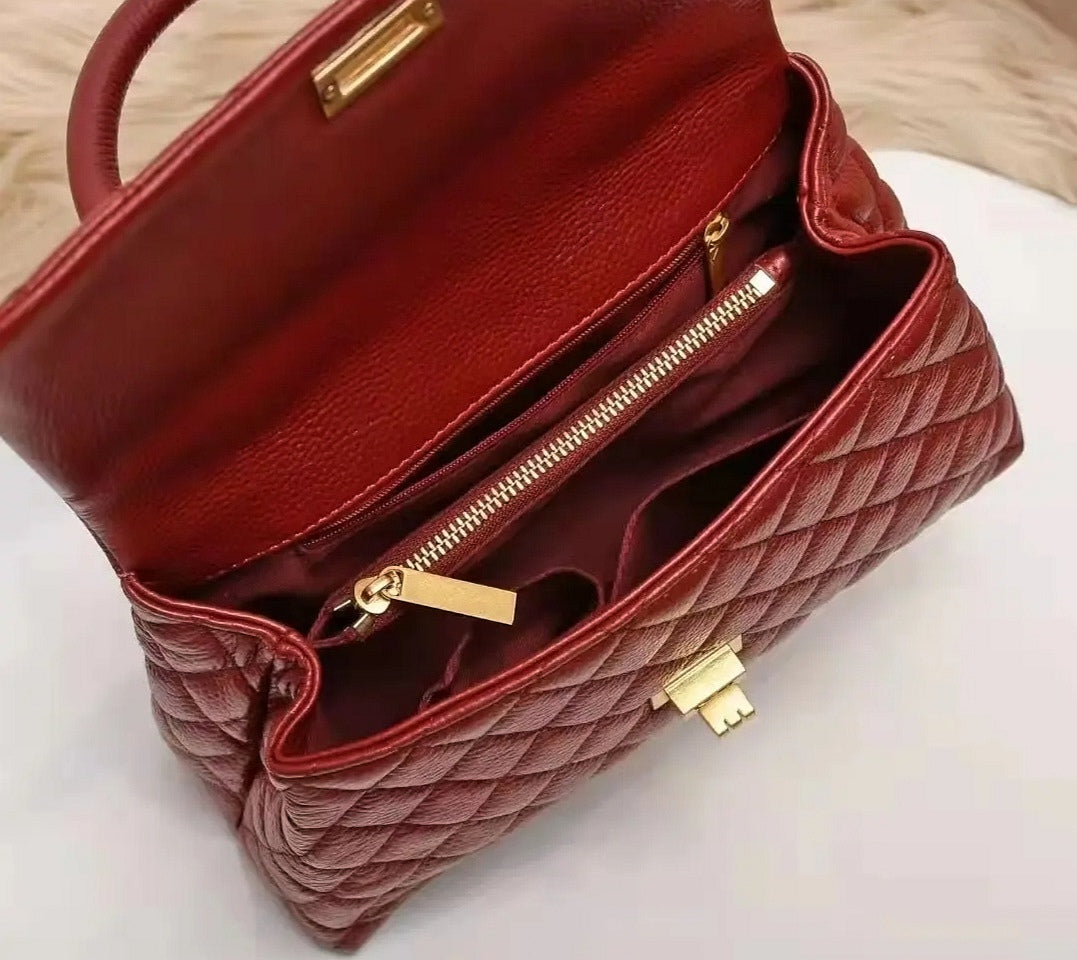 Chloe Caviar Leather Tote